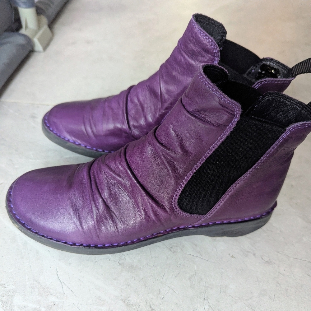 Miz Mooz Purple Ankle Booties